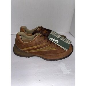 ROOTS Men's Brown Leather Sneakers Lace Size 7 NWT